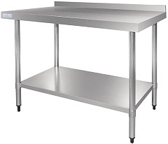  Vogue Table en acier inoxydable avec rebord 900 x 700mm 