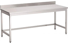  Gastro M Table inox sans &eacute;tag&egrave;re basse avec dosseret 2000 x 700 x 850mm 