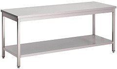  Gastro M Table inox avec &eacute;tag&egrave;re basse 1600 x 700 x 850mm 