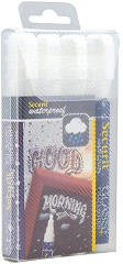  Securit Marqueurs craie waterproof (verre+ ardoise) pointe 2-6mm blancs (lot de 4) 