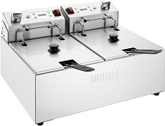  Buffalo Friteuse &eacute;lectrique double avec minuterie 2x5L 