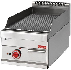  Gastro M Plancha &eacute;lectrique 650 avec plaque rainur&eacute;e 65/40FTRE 