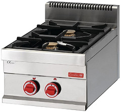  Gastro M 2 feux vifs gaz &agrave; poser 65/40 PCG 