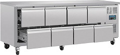  Polar Table réfrigérée GN 1/1 ventilée 8 tiroirs Série U 