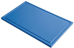  Gastro M Planche à découper avec rigole GN1/2 en polyéthylène haute densité  bleue 