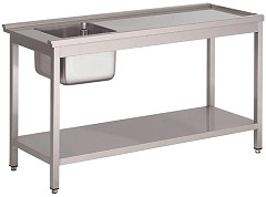  Gastro M Table de prélavage gauche pour lave-vaisselle à capot GL896 Gastro M 