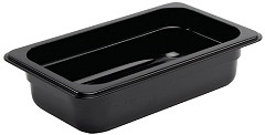  Vogue Bac Gastronorme en polycarbonate noir un quart 65mm Vogue 