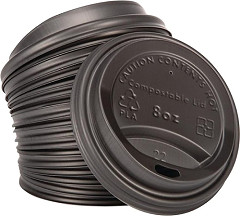  Fiesta Couvercles gobelets boissons chaudes CPLA compostables Green 225 ml (lot de 1000) 