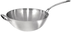  Vogue Wok triple &eacute;paisseur &agrave; fond plat Vogue 