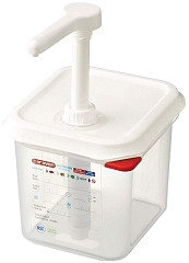  Araven Distributeur de sauce GN 1/6 transparent 2.6L 