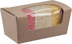  Colpac Boîtes à gâteau rectangulaires kraft compostables avec fenêtre (lot de 500) 