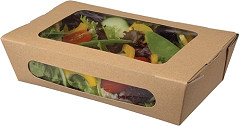  Colpac Barquettes &agrave; salade kraft recyclables avec fen&ecirc;tre 1000ml (lot de 200) 