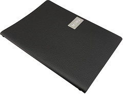  Securit Protège-menu en cuir recyclé brut Gamme Leather A4 noir 