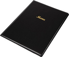 Olympia Prot&egrave;ge-menus en PVC A4 noir 