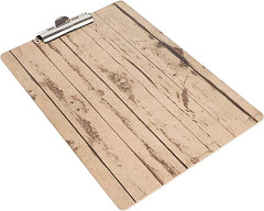  Olympia Plaque porte-menu effet bois clair A4 