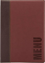  Securit Prot&egrave;ge-menus contemporain A4 rouge fonc&eacute; 