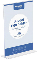  Europel Pr&eacute;sentoir de table Budget T-standard A5 transparent 