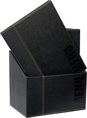  Securit Porte-menus contemporains A4 noirs avec boîte de rangement (lot de 20) 