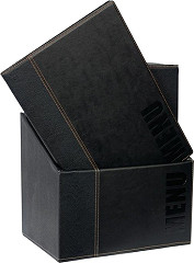  Securit Porte-menus contemporains A4 noirs avec bo&icirc;te de rangement (lot de 20) 
