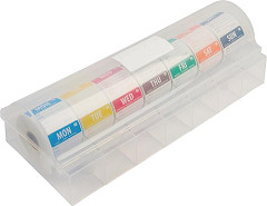  Vogue Etiquettes amovibles code couleur avec distributeur plastique 50mm 