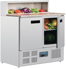  Polar Comptoir de pr&eacute;paration r&eacute;frig&eacute;r&eacute; &agrave; pizzas 288L S&eacute;rie G 