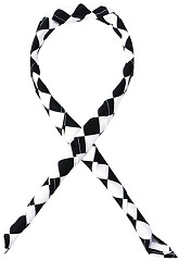  Whites Tour de cou grands carreaux noirs et blancs 