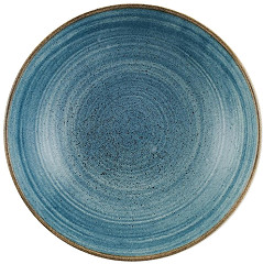 Churchill Assiettes coupes rondes Stonecast Raw Teal 182mm (Lot de 12) 