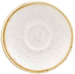  Churchill Soucoupes pour tasses &agrave; espresso Churchill&nbsp; Stonecast Barley White 118mm (Lot de 12) 