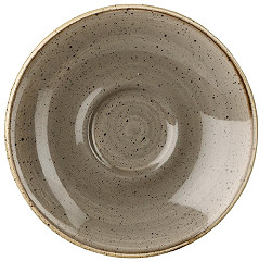  Churchill Soucoupes pour tasses &agrave; espresso Stonecast Peppercorn Grey 118mm (Lot de 12) 