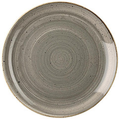  Churchill Assiettes rondes Stonecast Peppercorn Grey 165mm (Lot de 12) 
