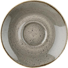  Churchill Soucoupes &agrave; cappuccino rondes Stonecast grises 185mm (lot de 12) 