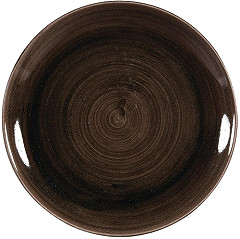  Churchill Assiettes avec rebord Stonecast Patina Black 260mm (Lot de 12) 