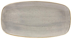  Churchill Assiettes oblongues Stonecast Peppercorn Grey 127 x 269mm (Lot de 12) 