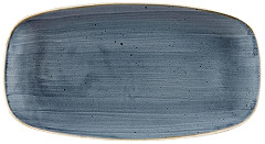  Churchill Assiettes oblongues Stonecast Blueberry 153 x 298mm (Lot de 12) 