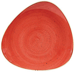  Churchill Assiettes triangulaires Stonecast Berry Red 265mm (Lot de 12) 