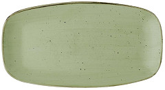  Churchill Assiettes oblongues Stonecast Sage Green 355mm (Lot de 6) 