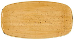  Churchill Assiettes oblongues Stonecast Tangerine Chefs' No. 4 (355 x 189mm) (Lot de 6) 