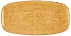  Churchill Assiettes oblongues Stonecast Tangerine Chefs' No. 3 (298 x 153mm) (Lot de 12) 