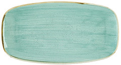  Churchill Assiettes oblongues Stonecast Mint No. 4 (355 x 189mm) (Lot de 6) 