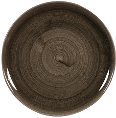  Churchill Assiettes avec rebord Stonecast Patina Evolve Iron Black 324mm (Lot de 6) 