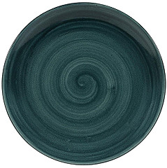  Churchill Assiettes rondes Stonecast Patina Rustic Teal 260mm (Lot de 12) 