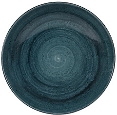  Churchill Assiettes coupes rondes Stonecast Patina Rustic Teal 40oz 248mm (Lot de 12) 