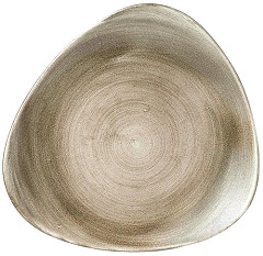  Churchill Assiettes triangulaires Stonecast Patina Lotus Antique Taupe 254mm (Lot de 12) 