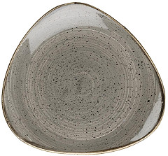  Churchill Assiettes triangulaires Stonecast Grey Cappuccino Lotus 229mm (Lot de 12) 