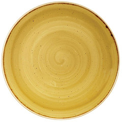  Churchill Assiettes rondes Stonecast Mustard Lotus Evolve 323mm (Lot de 6) 