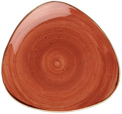  Churchill Assiettes triangulaires Stonecast Spiced Orange Lotus 192mm (Lot de 12) 