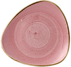  Churchill Assiettes triangulaires Stonecast Petal Pink 229mm (Lot de 12) 