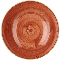  Churchill Assiettes coupes rondes Stonecast Spiced Orange 182mm (Lot de 12) 