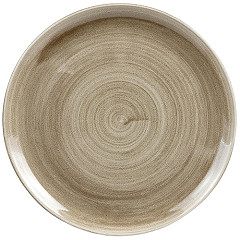  Churchill Assiettes rondes Stonecast Patina Antique Taupe 324mm (Lot de 6) 