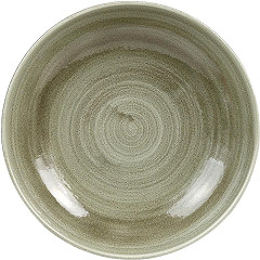  Churchill Assiettes coupes rondes Stonecast Patina Antique Green 182mm (Lot de 12) 